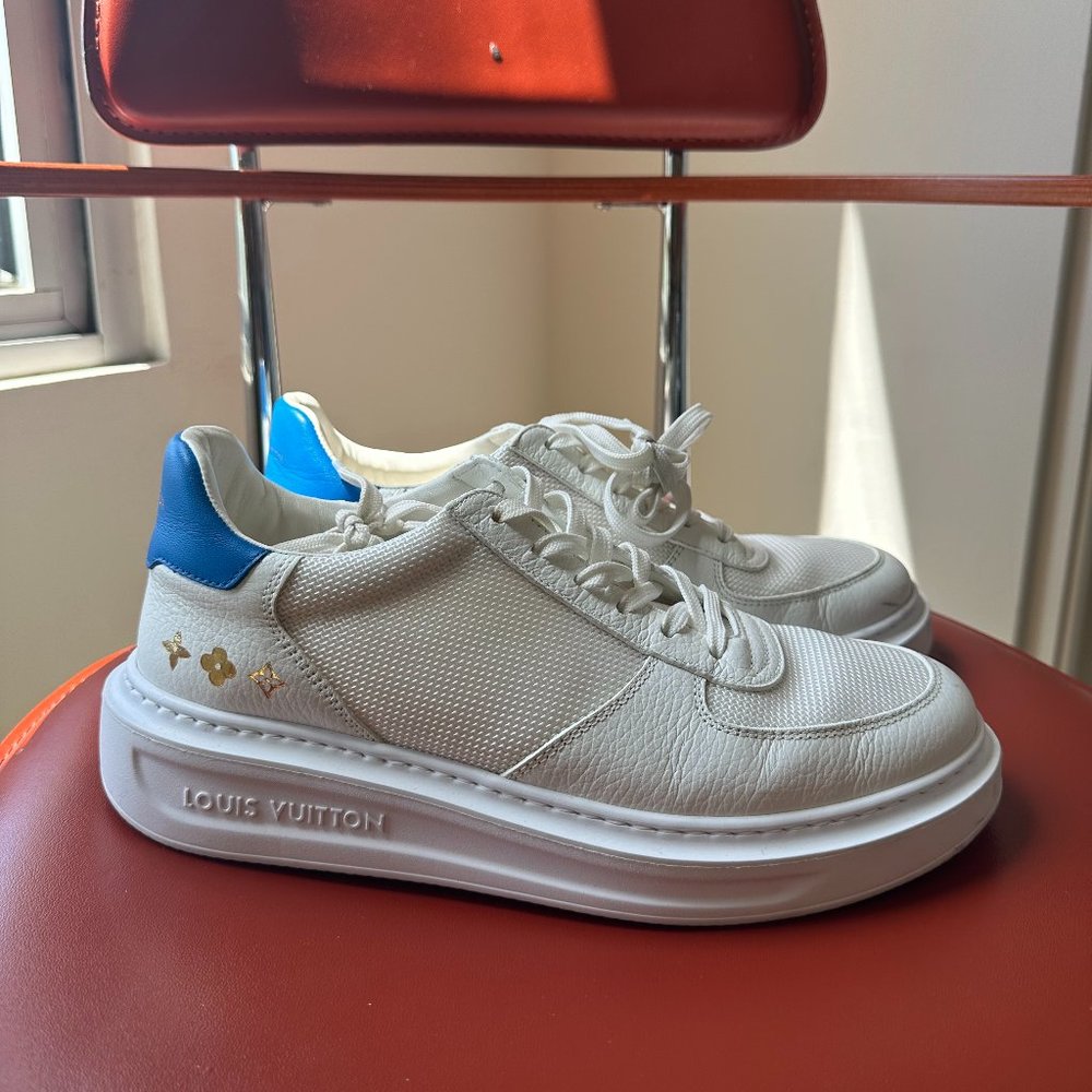Louis Vuitton Calfskin White Monogram Beverly Hills Sneakers
